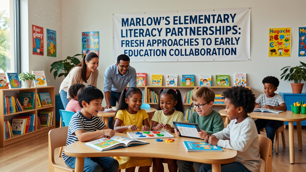 Group of parents and educators at a Marlow literacy workshop discussing reading strategies